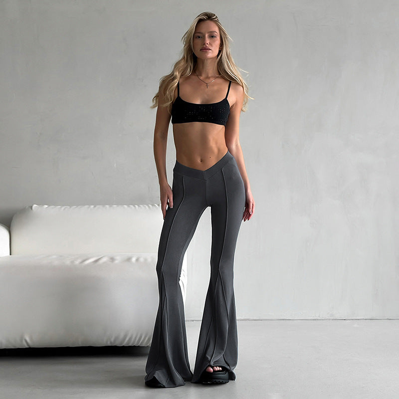 Taille V-förmiger Kopf, schlankes Split-Nähte-Design