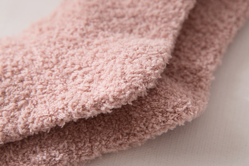 Love coral fleece socks