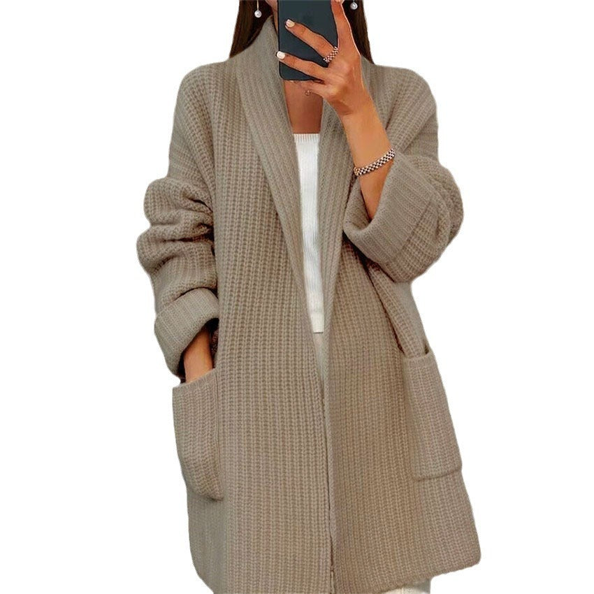 Lapel Knitted Cardigan