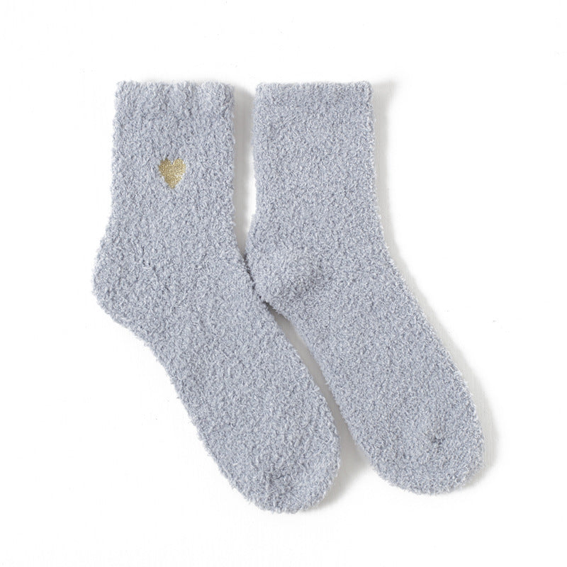Love coral fleece socks