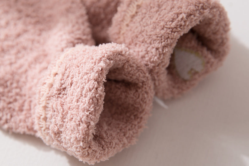 Love coral fleece socks