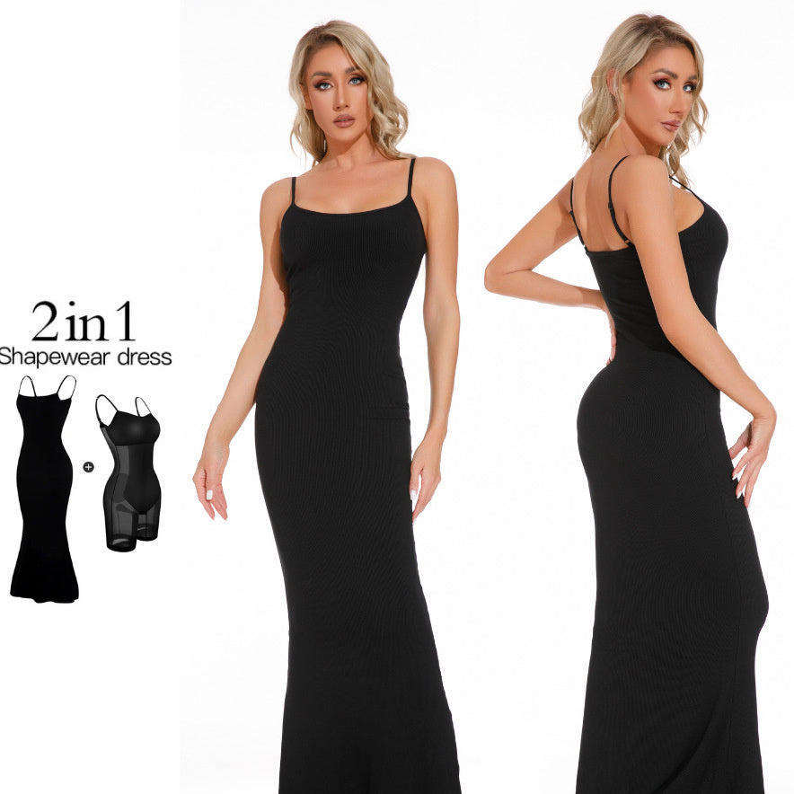 Damen-Shapewear-Kleid-Jumpsuit