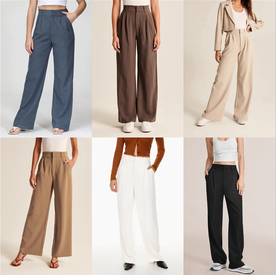 Gerade Hose mit hoher Taille