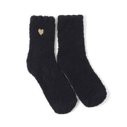 Love coral fleece socks