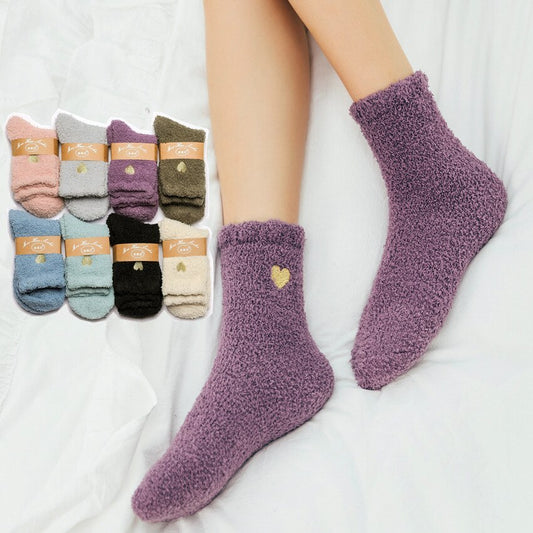 Love coral fleece socks