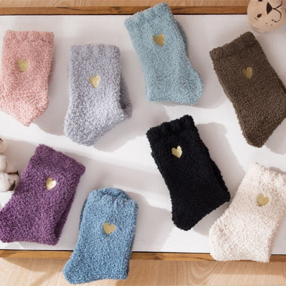 Love coral fleece socks