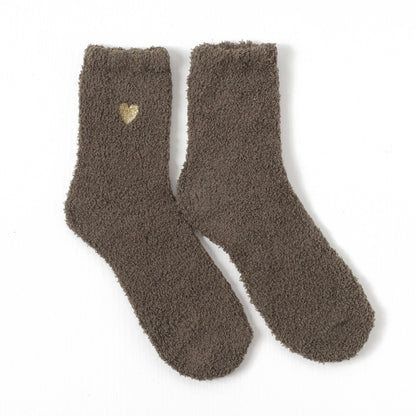 Love coral fleece socks