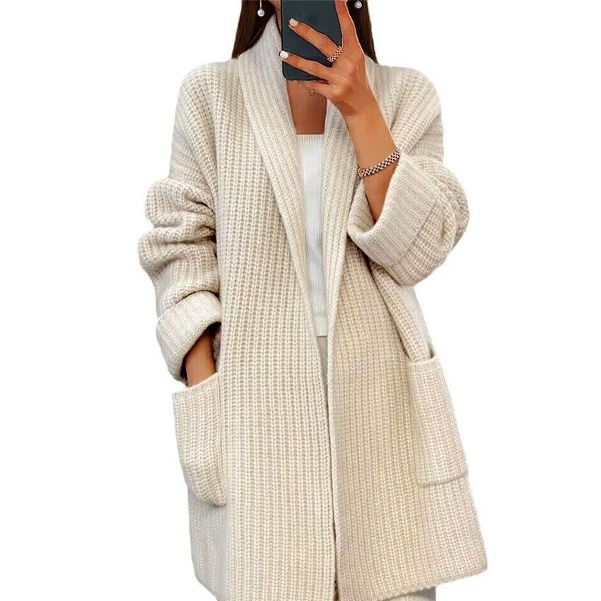 Lapel Knitted Cardigan