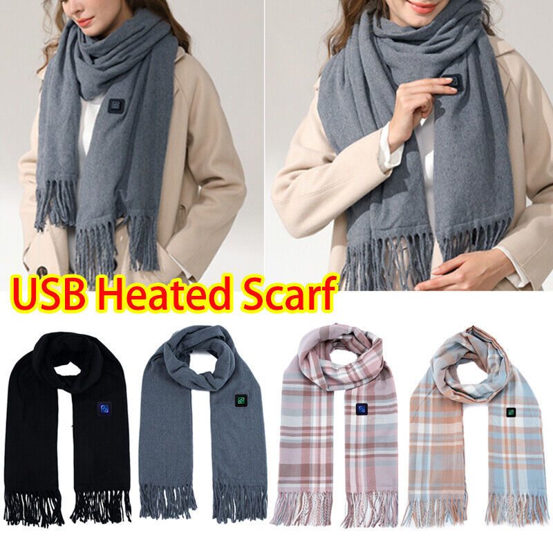 Intelligenter, elektrisch beheizter Schal, Winter-Halswärmer, Schal, USB, für Herren und Damen, Designer HS