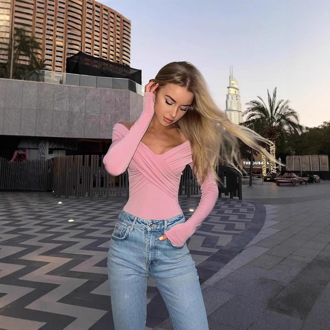 Off-shoulder Stitching