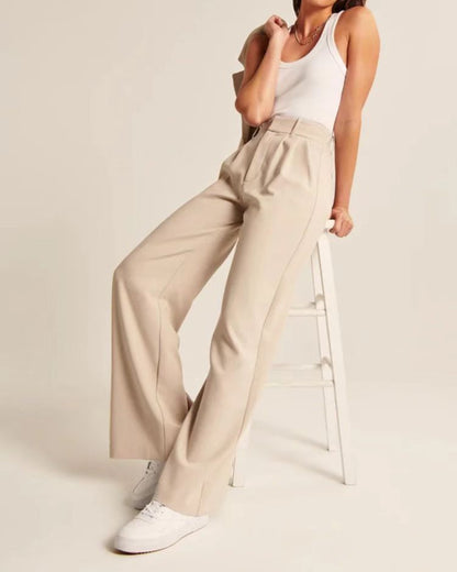 Gerade Hose mit hoher Taille
