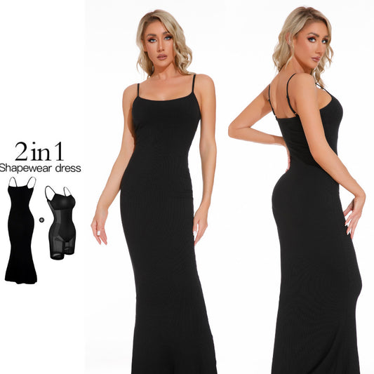 Damen-Shapewear-Kleid-Jumpsuit
