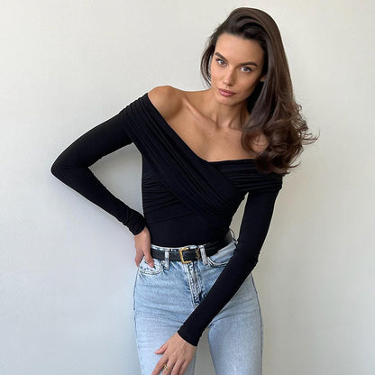 Off-shoulder Stitching