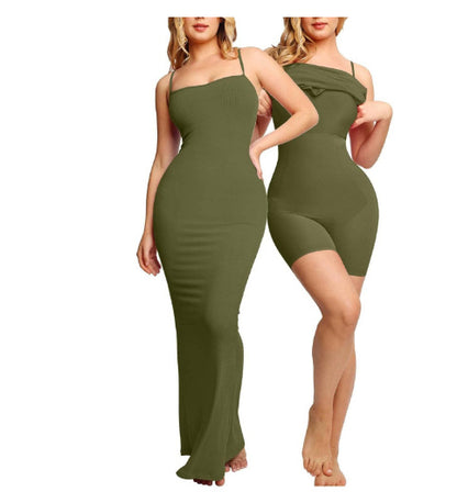 Damen-Shapewear-Kleid-Jumpsuit
